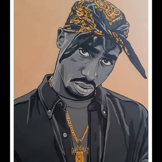 Photo of Handmade art painting 2pac
