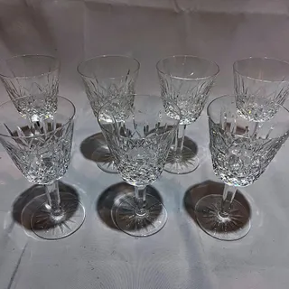 Photo of Set of 6 Crystal Waterford Lismore Goblets