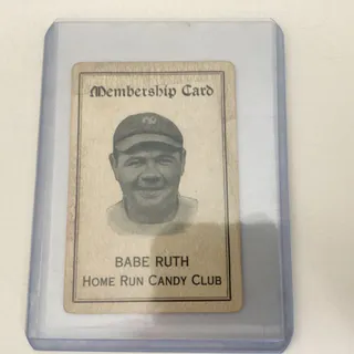 Photo of 1920 Babe Ruth home run candy club Replica card ! Rare Find