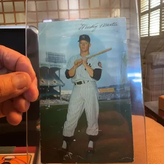 Photo of A very young Mickey Mantle in 1951 first year as a Yankee