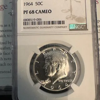 Photo of 1964 50 cent  PF 68 Cameo 