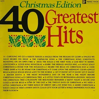 Photo of 40 Greatest Hits Christmas Edition Piano/Vocal Sheet Music Charles Hansen 1970s