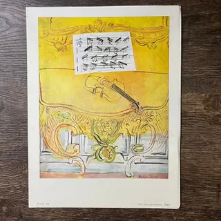 Photo of The Yellow Violin - Raoul Dufy Vintage Art Print 9x12 V5
