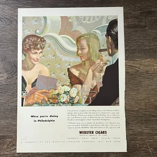 Photo of 1947 Ballantine Ale 3 Rings Newark NJ Magazine Ad 10x13 V3