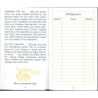 Photo of Vintage 1969 Bank of America Traveler's Handbook Unused TJ7