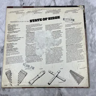 Photo of State of Siege Soundtrack LP Record Mikis Theodorakis PROMO KLUM-FM TJ4