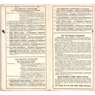 Photo of 1936 B&O RR NY Newark Philadelphia Wilmington Baltimore Washington Timetable SE8