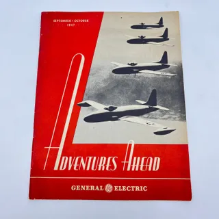 Photo of 1947 Adventures Ahead General Electric Magazine Jet Propulsion Jim Pyle TC6