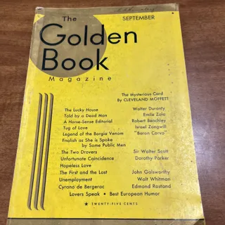 Photo of September 1932 Golden Book Magazine Cleveland Moffett Walter Scott Whitman TH8