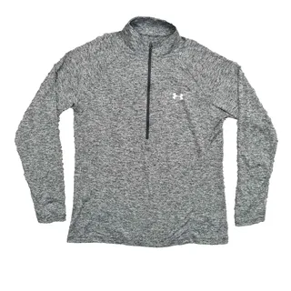 Photo of Under Armour Women's Size XL Pullover Sweater Loose Heatgear Light Gray Long Sle