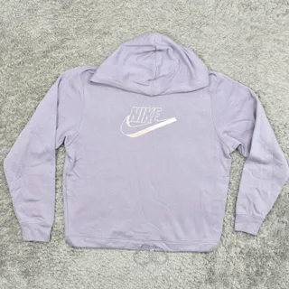Photo of Nike Women's Size S Pullover Hoodie Waist drawstring Purple Long Sleeve Cotton B