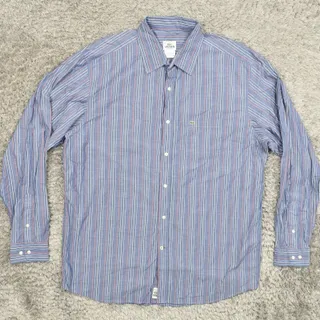 Photo of Lacoste Men's 44 Button Shirt Long Sleeve Striped Multicolor Regular Fit Gator S