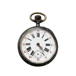 Photo of Ancre Ligne Droite Silver Pocket Watch Precision Straight Line Lever Engraved 2"