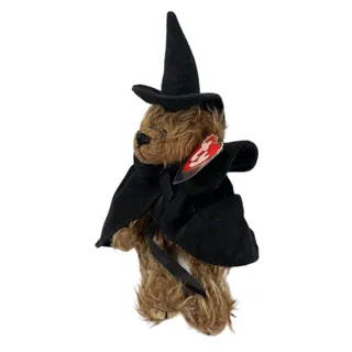 Photo of Ty Beanie Babies Attic Treaures 1993 Esmerelda Witch Bear Stuffed Animal Tags