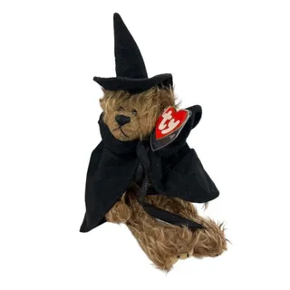 Photo of Ty Beanie Babies Attic Treaures 1993 Esmerelda Witch Bear Stuffed Animal Tags