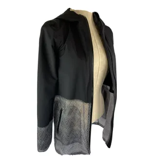 Photo of 12 ivivva by lululemon Girl's Youth Zip Up Hooded Spring Jacket Black Gray
