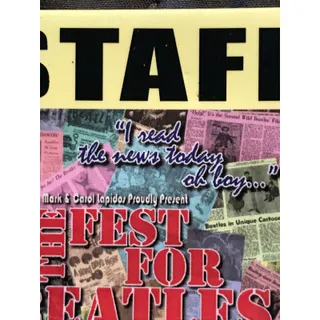 Photo of 2008 The Fest for Beatles Fans "Staff" Collectible Pinback Button Pin 2 x 3"