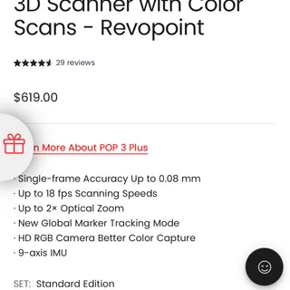 Photo of #1 3D Scanner: REVOPOINT Pop 3