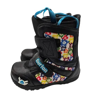 Photo of Burton Grom Kids Snowboard Boots Shoe - Size 4 Black Multicolor