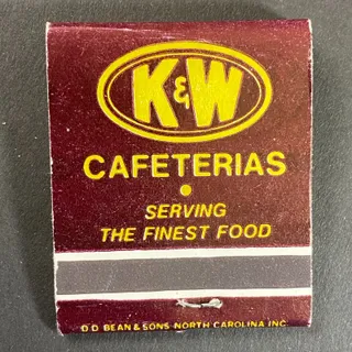 Photo of K&W Cafeterias VA SC NC Locations Full Matchbook c1975-80's VGC
