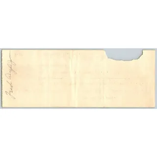 Photo of Arrowsmith Company Newark, NJ 1901 $5 Promissory Note - w/ Tear Cancel*