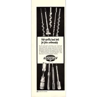 Photo of Greenlee Tool Co Hand Tools Rockford IL 1955 Ad AG1-7