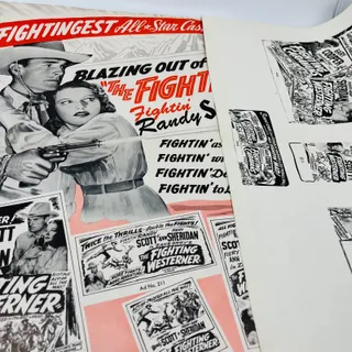 Photo of Zane Grey's The Fighting Westerner Original Pressbook Randy Scott 11x17 FL1