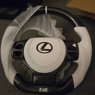 Photo of Lexus IS 350 F sport White Perforated Leather Carbon Fiber Sports Sterring Wheel