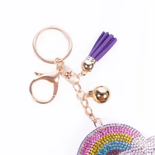Photo of Bling Crystal Rhinestone Rainbow Star Cloud Keychain, By Nollia