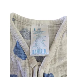 Photo of Little Journey Baby Sz S Muslin Sleep Sack White Blue Whale Print Unisex
