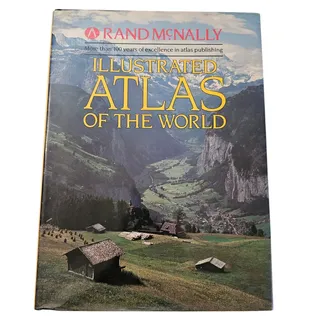 Photo of Vintage 1986 Rand McNally Illustrated Atlas of the World Hardcover