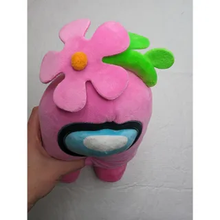 Photo of Among US Official Crew Person Plush 12" tall by Toikido Pink Flower Bow