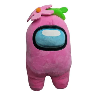 Photo of Among US Official Crew Person Plush 12" tall by Toikido Pink Flower Bow