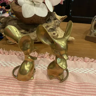 Photo of Brass mice decor pair
