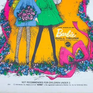 Photo of Vintage 1968 Mattel The World of Barbie Doll Trunk 1004 Handled Doll Toy Carrier