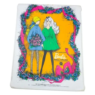 Photo of Vintage 1968 Mattel The World of Barbie Doll Trunk 1004 Handled Doll Toy Carrier
