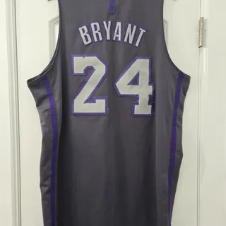 Photo of 2012 Rare Kobe Bryant Size Large Grey Swingman Vintage Lakers Jersey