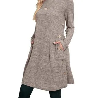 Photo of OFEEFAN Sweater Dress Long Sleeve Dress