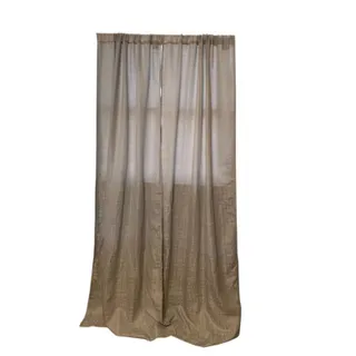 Photo of Set of 3 Studio 9 Curtain Panels Taupe Silver 96"l x 36"w