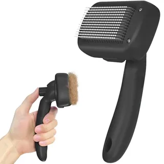 Photo of Dipoo Self Cleaning Shedding Brush – Skin Friendly Grooming Tool for Dogs, Cats, and Puppies