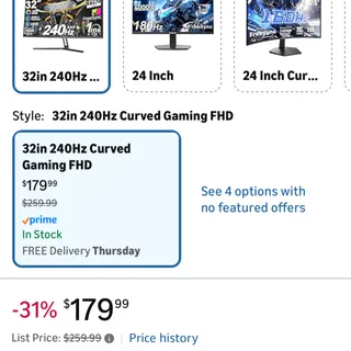 Photo of SANSUI 32 Inch Curved 240Hz Gaming Monitor High Refresh Rate, FHD 1080P Gaming PC Monitor HDMI DP1.4, Curved 1500R, 1Ms MPRT, HDR,Metal Stand,VESA Compatible(DP Cable Incl.)