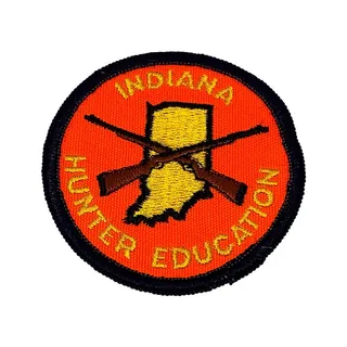 Photo of Indiana Hunter Education Orange 3" Round Vintage Embroidered Sew-on Patch