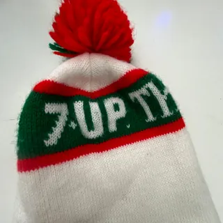 Photo of Vintage 1970s Knit Tootsie Roll Stocking Cap Beanie Hat With Pompom TF9