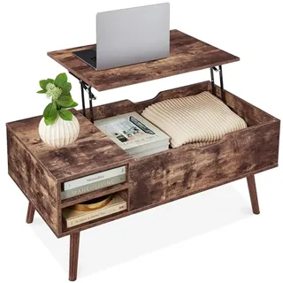 Photo of Lift Top Coffee Table, Wooden Mid-Century Modern