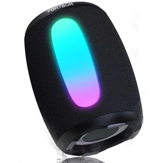 Photo of Bluetooth Speaker, 2026 Portable Wireless Speaker with Powerful Stereo Sound/LED Lights, 30H Playtime