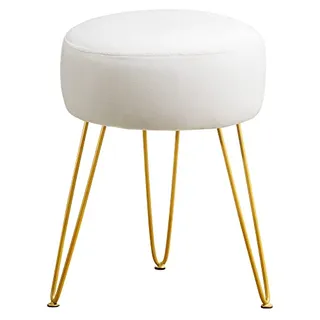 Photo of Vanity Stool, Ottoman Foot Stool, Velvet Footrest