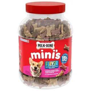 Photo of Milk-Bone Flavor Snacks Mini’s Dog Biscuits, Flavored Crunchy Dog Treats, 36 Oz. Canister