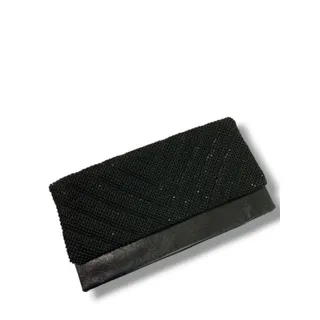 Photo of Steve Madden Evening Bag Clutch Black Sparkle Mesh Faux Leather