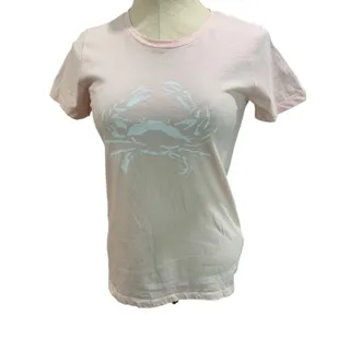Photo of Size XS J.Crew Womens Collector Tee Light Pink Crab Graphic
