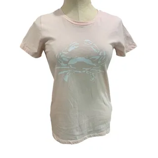 Photo of Size XS J.Crew Womens Collector Tee Light Pink Crab Graphic